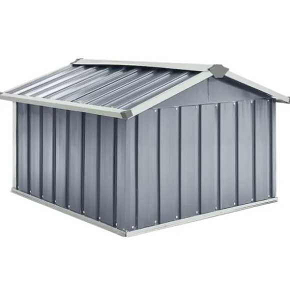 Förråd & Redskapsbodar - Living Skjul för robotgräsklippare 92x97x63 cm galvaniserat stål grå