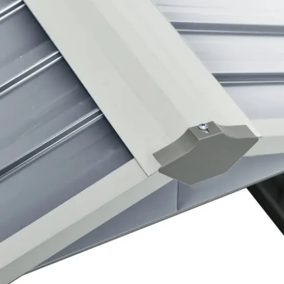 Förråd & Redskapsbodar - Living Skjul för robotgräsklippare 92x97x63 cm galvaniserat stål grå