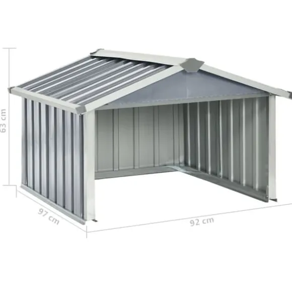 Förråd & Redskapsbodar - Living Skjul för robotgräsklippare 92x97x63 cm galvaniserat stål grå