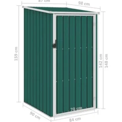 Förråd & Redskapsbodar - Living Trädgårdsskjul grön 87x98x159 cm galvaniserat stål