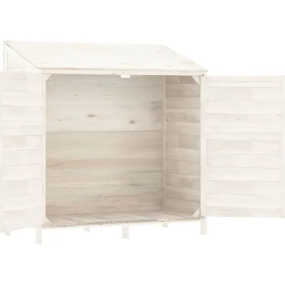 Förråd & Redskapsbodar - Living Trädgårdsbod vit 102x52x112 cm massivt granträ