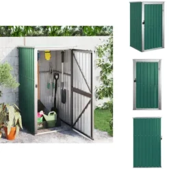 Förråd & Redskapsbodar - Living Trädgårdsskjul grön 88x89x161 cm galvaniserat stål