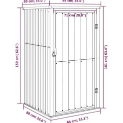 Förråd & Redskapsbodar - Living Trädgårdsskjul grön 88x89x161 cm galvaniserat stål