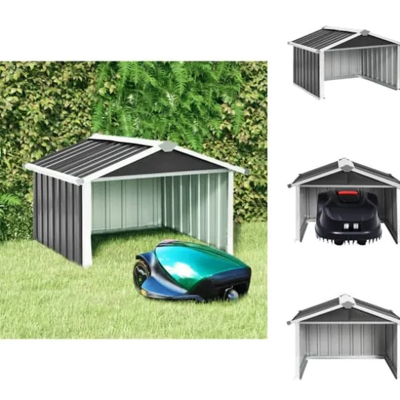 Förråd & Redskapsbodar - Living Skjul för robotgräsklippare 92x97x63 cm galvaniserat stål