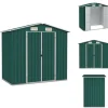 Förråd & Redskapsbodar - Living Trädgårdsskjul grön 205x129x183 cm galvaniserat stål
