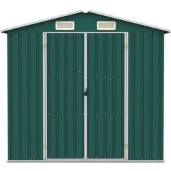 Förråd & Redskapsbodar - Living Trädgårdsskjul grön 205x129x183 cm galvaniserat stål