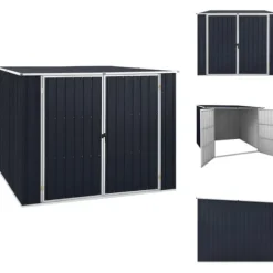 Förråd & Redskapsbodar - Living Trädgårdsskjul antracit 195x198x159 cm galvaniserat stål