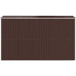 Förråd & Redskapsbodar - Living Trädgårdsskjul mörkbrun 192x357x223 cm galvaniserat stål