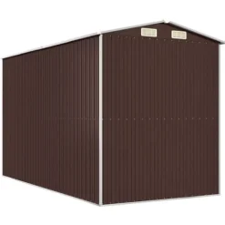 Förråd & Redskapsbodar - Living Trädgårdsskjul mörkbrun 192x357x223 cm galvaniserat stål