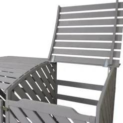 Förråd för 2 x 240 Liter Soptunnor med Lock Gråmålat Granträ Förvaringsbod Bod Skjul Trädgård Trädgårdskjul Utomhus Förvaring Låsbar + Monteringskit | CDON