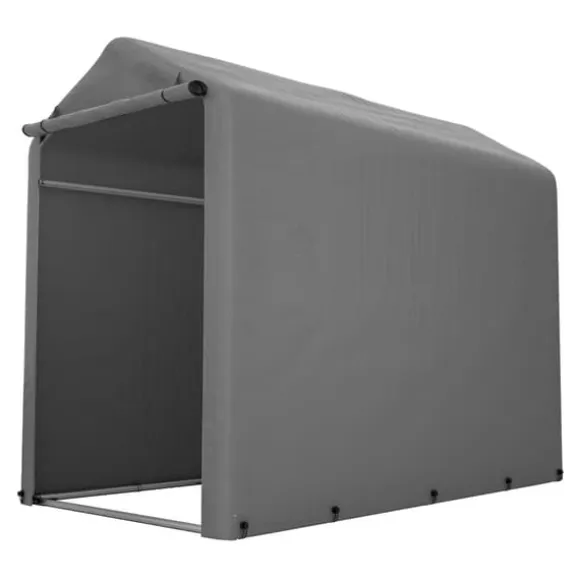 Förråd 187x100x160 cm, cykelgarage, trädgårdsskjul, lagerzelt, mörkgrå