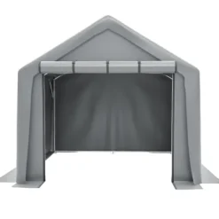 Förråd 244x241x217 cm, cykelgarage, trädgårdsskjul, verktygsskjul, lagerzelt, mörkgrå