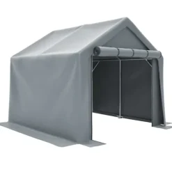 Förråd 244x241x217 cm, cykelgarage, trädgårdsskjul, verktygsskjul, lagerzelt, mörkgrå