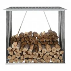 Förrådsbod i galvaniserat stålträ 163x83x154cm - VIDAXL