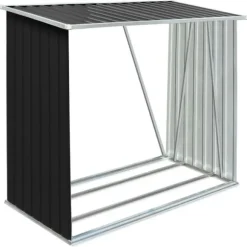 Förrådsbod i galvaniserat stålträ 163x83x154cm - VIDAXL