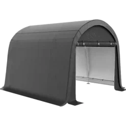 Förrådstält 3×3 m UV-skydd vattenavvisande, stål/PE, grå, två rullportar