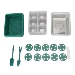 Fröstartbricka Plantbricka Plast Transparent Lock för Trädgårdsskötsel 6 Hål