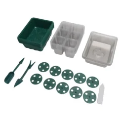 Fröstartbricka Plantbricka Plast Transparent Lock för Trädgårdsskötsel 6 Hål