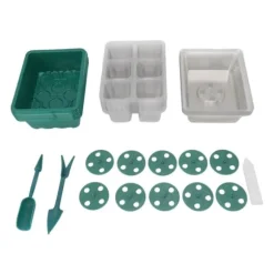 Fröstartbricka Plantbricka Plast Transparent Lock för Trädgårdsskötsel 6 Hål