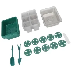 Fröstartbricka Plantbricka Plast Transparent Lock för Trädgårdsskötsel 6 Hål