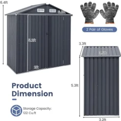 Förvarcmgsbod, 25×20×16 cm, Mörkgrå