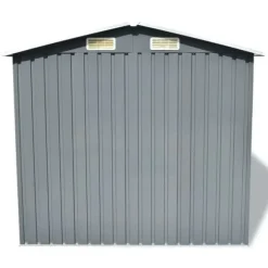 Förvaringsbod i galvaniserad metall - Uteförråd för redskap | Färg: Grå | Storlek: 204x132x186 cm