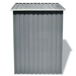 Förvaringsbod i metall grå 204x132x186 cm