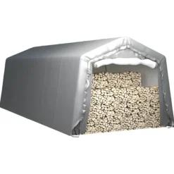 Förvaringstält 300x750 cm stål grå