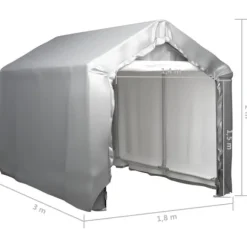 Förvaringstält 180x300 cm stål grå - Tält - Tältar - Home & Living