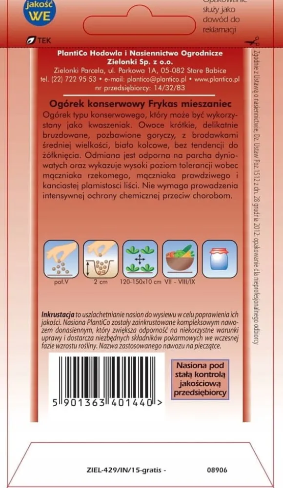 Frykas inlagd gurka - hybrid 6g. PlantiCo frön