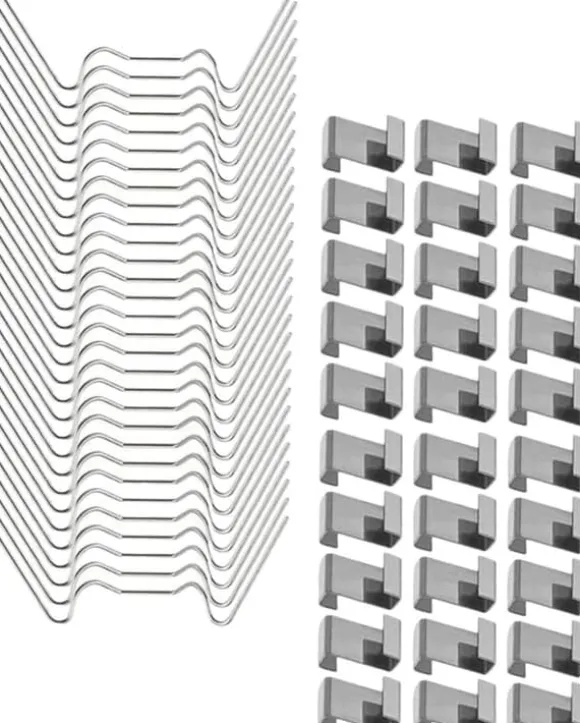 Fästklämma för växthusglaspanel med W-spik och Z-spänne 100 st