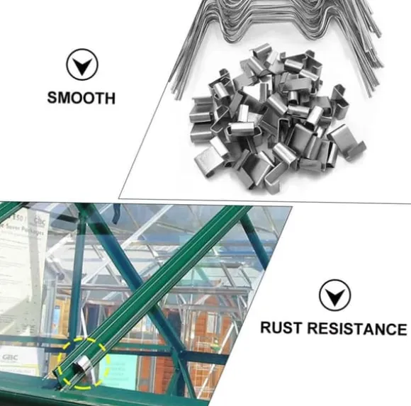 Fästklämma för växthusglaspanel med W-spik och Z-spänne 100 st