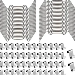 Fästklämmor för värmehus glasplatta 100-Piece Silver