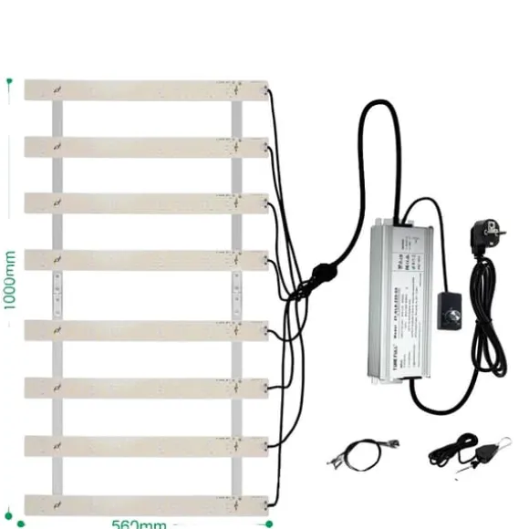 Fullspektrum LED-växtlampa, dimbar, aluminium + PC,200W