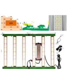 Fullspektrum LED-växtljus, 400W effekt, 1936 LED-konfiguration,320W
