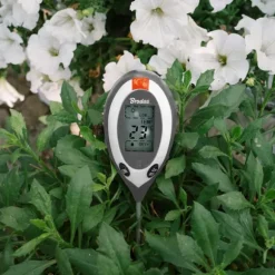 4-funktioners jordmätare: pH, luftfuktighet, solljus, temperatur, LCD-display