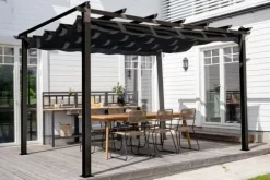 FURNLUX UTOMHUS PERGOLA LAZIO SVART 395CM