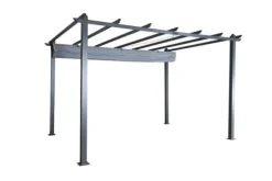 FURNLUX UTOMHUSPERGOLA LAZIO GRÅ & SVART 395CM