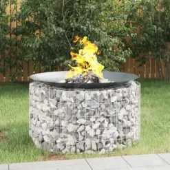 Gabion för eldstad Ø 100 cm galvaniserat järn