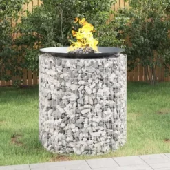 Gabion för eldstad Ø 100 cm galvaniserat järn