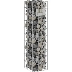 Gabionkran Silver 25 x 25 x 100 cm Rostfritt stål