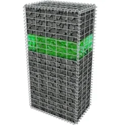 Gabionsten glas grön 60-120 mm 25 kg