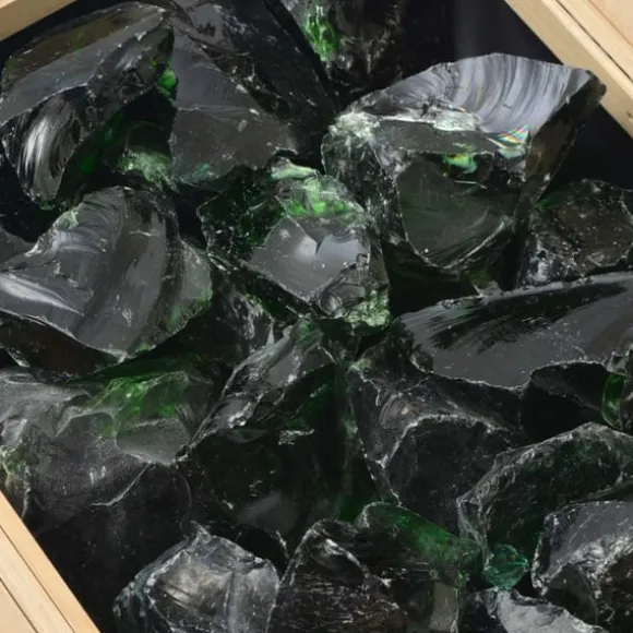 Gabionsten glas grön 60-120 mm 25 kg