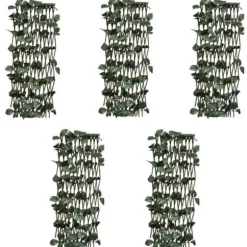 Galler av väv - vidaXL - 5st - Konstblad - 180x60cm - Väderbeständig pil