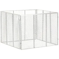 Galvaniserad kompost 100x100x77 cm - Stabil och luftig för trädgårdsavfall | Storlek: 100x100x77 cm