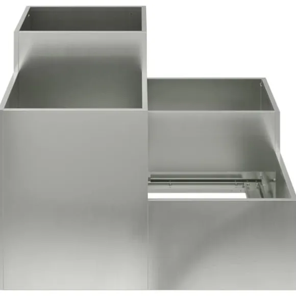 Galvaniserad planteringslåda för utomhusbruk | Storlek: 100x100x60 cm | Färg: Silver