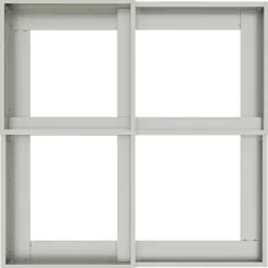 Galvaniserad planteringslåda för utomhusbruk | Storlek: 100x100x60 cm | Färg: Silver