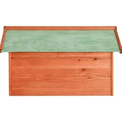 Garage för robotgräsklippare i granträ - Skydd för gräsklippare | Storlek: 72x87x50 cm