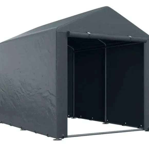 Garagetält 1,6×2,18×1,72 m UV-skydd, vattenavvisande, rullport, grå