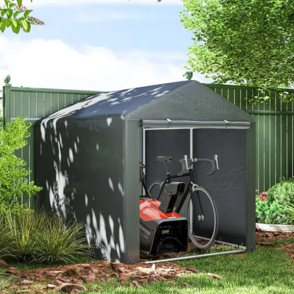 Garagetält 1,6×2,18×1,72 m UV-skydd, vattenavvisande, rullport, grå